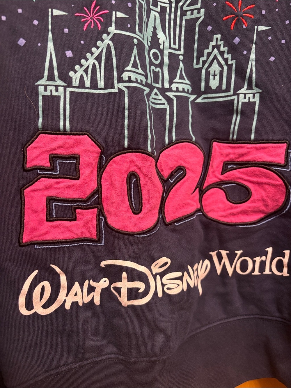 Navy Blue Walt Disney World 2025 Castle Crewneck Sweatshirt - Picture 3 of 3
